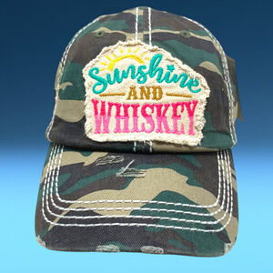 NEW Kbethos SUNSHINE AND WHISKEY Camo Camouflage Cotton Distressed Thick Stitch